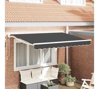 Auvent Rétractable Manuel Vidaxl Anthracite 300x200 Cm