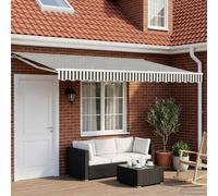 vidaXL Auvent rétractable Manuel Anthracite et Blanc 5 × 3,5 m