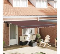 Vidaxl Auvent Rétractable Automatique Marron 400x300 Cm