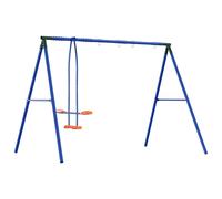 Cadre de balançoire avec glisseur Réglable Bleu, Vert, Orange en acier vidaXL vi