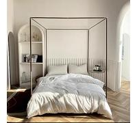 Cadre de baldaquin de lit taille double, moustiquaire élégante et poteaux d'angle polyvalents pour décoration de chambre à coucher - Matériaux durables pour une retraite confortable