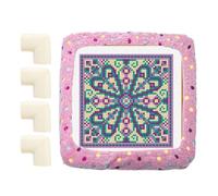 Cadre de bande antidérapante - 40 x 40 cm | Cerceau de broderie pour tapis de crochet, couverture de cerceau à broder, cadre en bande avec 4 en mousse anti-collision cadres carrés ronds