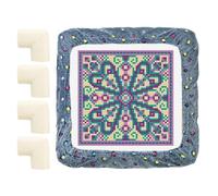 Cadre de bande antidérapante - 40 x 40 cm | Cerceau de broderie pour tapis de crochet, couverture de cerceau à broder, cadre en bande avec 4 en mousse anti-collision cadres carrés ronds