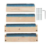 Cadre de bande de broderie 9,8 pouces, 4 côtés, en bois massif robuste, facile à assembler, cadre d'accrochage de tapis avec vis, clé pour touffetage, bricolage