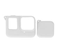 Cadre de Boîtier en Silicone avec Capuchon D'objectif pour Insta360 Ace Pro, Caméra d'action, Boîtier étanche et Résistant aux Chocs, Manchon de Protection avec Couvercle (White)