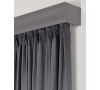 Cadre de boîtier for rail de rideau - Gris, tringle en aluminium robuste for une installation facile au-dessus des fenêtres(Ceiling Mount,2m)