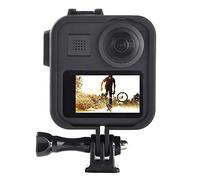 Cadre de Boîtier pour Caméra GoProMax, Coque de Protection pour Caméra d'action, Bonne Dissipation de la Chaleur, Idéal pour Le Cyclisme et Les Voyages, avec Base Adaptateur et Vis