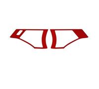 Cadre de Bouton de klaxon de portière de Voiture, Accessoires compatibles avec Mazda 3 Axela 2019-2025, 2 pièces, Garniture en Daim, Autocollant for Conduite à Droite(Red LHD 2PCS)