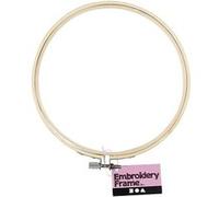 Cadre de broderie en bois Ø 15 cm Ivoire G