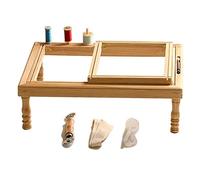 Cadre de broderie en bois de hêtre avec pieds de support pour couture, travaux manuels, point de croix, mains libres