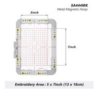 Cadre de broderie magnétique 5x7 pouces pour machines à coudre Brother NQ1600E 1400E NQ3600D 3500D 4000D V7/5/3(130x180mm-SA444Mk)