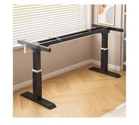Cadre de bureau debout à hauteur réglable, pieds de support pour tables de conférence et d'étude, portée de levage de 49 à 74 cm, pieds en tuyau noir (149 x 49 cm)