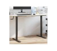 vidaXL Cadre de bureau debout – Support de bureau en acier noir (94–135)x60x(70–114) cm