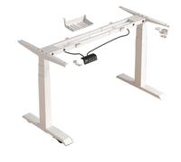 Cadre de bureau debout réglable avec deux moteurs, contrôle de la hauteur et de la largeur, fonction mémoire, construction métallique, design ergonomique pour bureau à domicile, accessoires de table