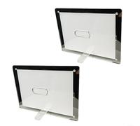 Cadre de bureau en acrylique transparent pour photos et cartes, dispose d'un support magnétique pour faciliter le changement d'orientation et l'entretien (15 x 21 cm)