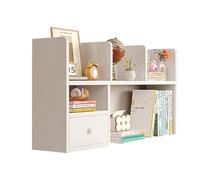 Cadre de bureau en bois Avec tiroirs, Organisateur de Rangement de comptoir,Gain de place,étagère de rangement multifonction,au-dessus ou pour la Maison, Le Bureau ou Le dortoir White 100x20x48cm