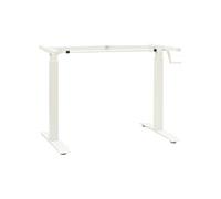 Cadre de bureau en hauteur réglable avec manivelle manuel Blanc