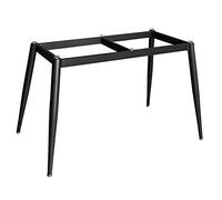 Cadre de Bureau Moderne Pieds de Table en Métal Industriels Avec Ventouses,Base de Support pour Marbre,Verre,Plateau en Bois,pour Maison,Cuisine,Jambes Table à Manger DIY (125x70x72cm,Black)