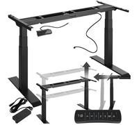 Cadre de bureau - TECTAKE - Structure de table de travail DENIS réglable en hauteur avec 2 moteurs - Noir