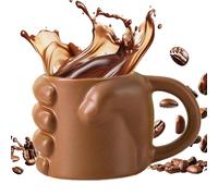 Cadre de café de nouveauté - tasse de céramique avec poignée, drinage drôle pour le jus de thé d'eau de lait | Camping Travel Bureau de voyage maison de cuisine décor de cuisine donne des homm
