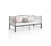 Vidaxl Cadre De Canapé-Lit Extensible Noir Métal 90x200 Cm