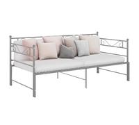 Vidaxl Cadre De Canapé-Lit Extensible Gris Métal 90x200 Cm