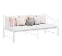 Vidaxl Cadre De Canapé-Lit Extensible Blanc Métal 90x200 Cm Blanc