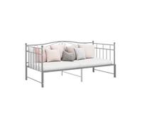 Cadre de canapé lit extensible sans matelas gris métal 90x200cm