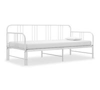 Cadre de canapé-lit gigogne sans matelas en métal blanc 90 x 200 cm - Meubles, lits et accessoires, lits et cadres de lit