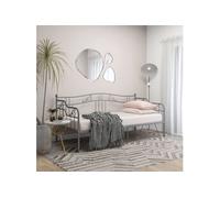 Cadre de canapé-lit Gris Métal 90x200 cm