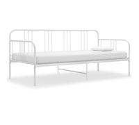 vidaXL Cadre de canapé-lit Blanc Métal 90x200 cm Blanc G