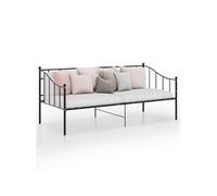 Vidaxl Cadre De Canapé-Lit Sans Matelas Noir Métal 90x200 Cm Noir