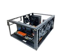 Cadre de carte mère à monter soi-même - Support de châssis ouvert en aluminium, support de ventilateur de refroidissement, dissipation de la chaleur stable | Support vertical pour test de maintenance