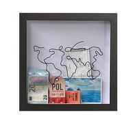 Cadre De Carte Postale Shadow Ticket | Boîte À Souvenirs De Voyage en Bois | Boîtes À Souvenirs Ticket Shadow avec Fente sur Le Dessus | Boîte À Cadre Blanc pour Talons, Cartes Postales, Souvenir