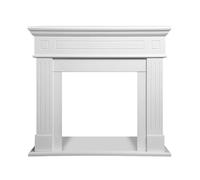 Cadre pour cheminée avec revêtement en bois L110xP36xH100 Cambridge Blanc