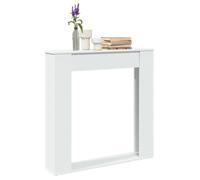 Cadre de cheminée blanc 100x20x100 cm bois d ingénierie