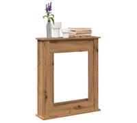 Cadre de cheminée chêne artisanal 75x20x87,5 cm bois ingénierie