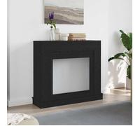 Cadre de cheminée chêne noir 100x30x87,5 cm bois d ingénierie