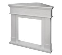 Cadre de cheminée d'angle revêtement en bois L110xP63xH102 Ford blanc