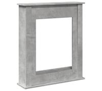 vidaXL Cadre de cheminée en bois d'ingénierie gris béton 75x20x87,5 cm