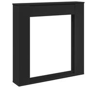 Cadre de cheminée noir 100x20x100 cm bois d ingénierie
