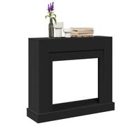 vidaXL Cadre de cheminée – Console en bois d'ingénierie Noir 100x30x87,5 cm