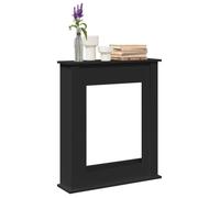 Cadre de cheminée noir 75x20x87,5 cm bois d ingénierie
