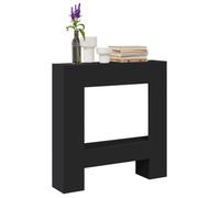 vidaXL Cadre de cheminée noir 81 x 18 x 82 cm bois d'ingénierie