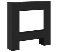 vidaXL Cadre de cheminée noir 81 x 18 x 82 cm bois d'ingénierie