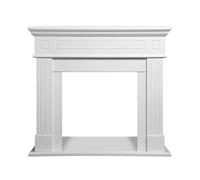Cadre De Cheminée avec Revêtement en Bois, L 110Xp 36Xh 100, Blanc Cambridge
