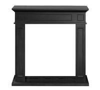 Cadre de cheminée revêtement en bois L89,5 x H90,5 x P28 Jefferson noir