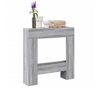 Cadre de cheminée sonoma gris 81x18x82 cm bois d ingénierie