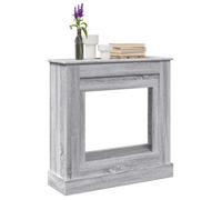 Cadre de cheminée sonoma gris 90x30x90 cm bois d ingénierie