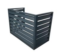 Cadre de climatiseur en alliage d'aluminium,Grille de protection de climatisation,Cache climatiseur exterieur aluminium,Grille de persienne Couverture Anti-poussiè,adapté à l'extérieur(Color:Gray,Si